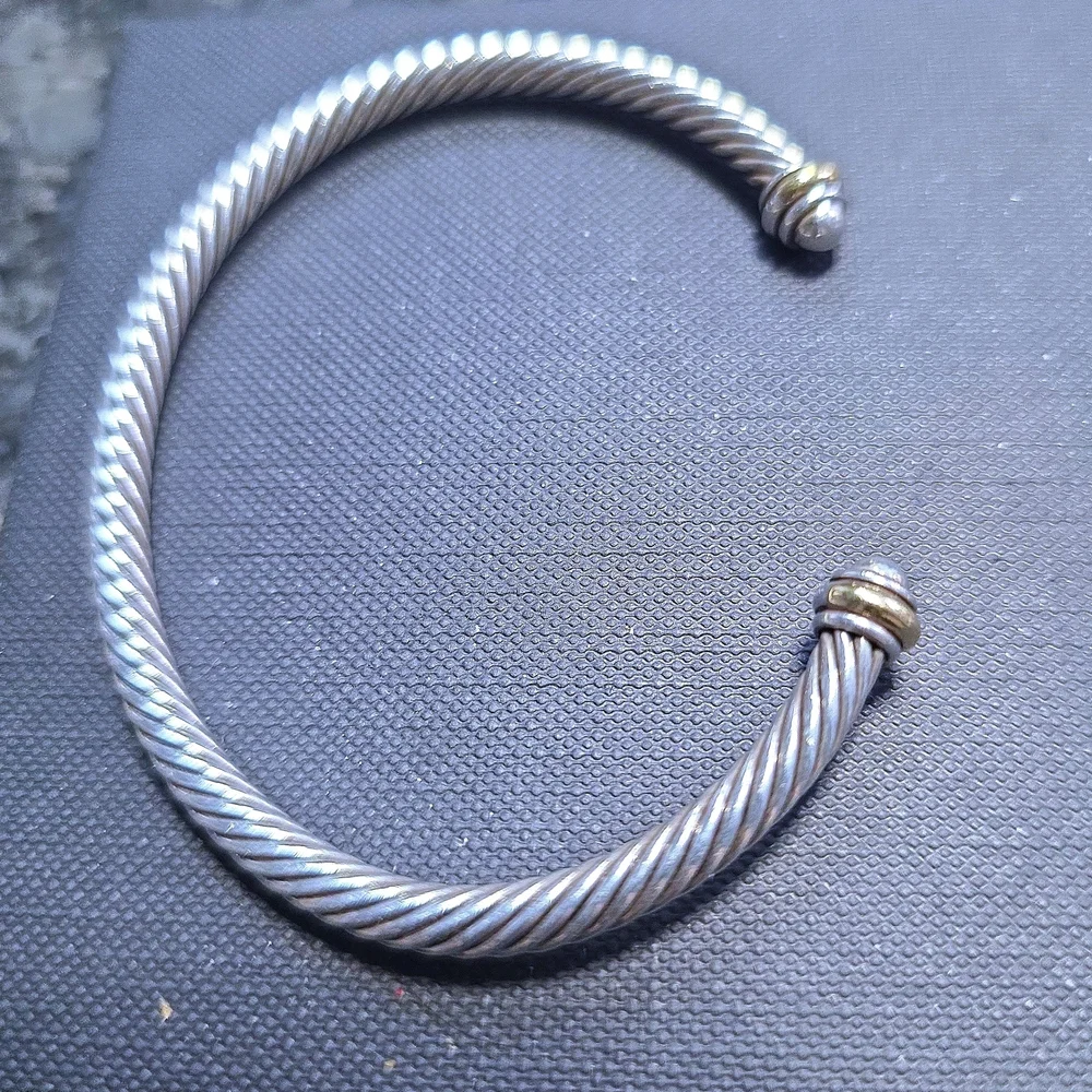 Authentic David Yurman Cable Bracelet Size M 4" - Picture 3 of 6
